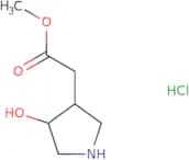 rac-Methyl 2-[(3R,4S)-4-hydroxypyrrolidin-3-yl]acetate hydrochloride