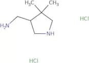 (4,4-Dimethylpyrrolidin-3-yl)methanamine dihydrochloride