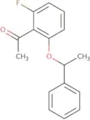 1-[2-Fluoro-6-(1-phenylethoxy)phenyl]ethan-1-one