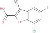 5-Bromo-7-chloro-3-methyl-1-benzofuran-2-carboxylic acid