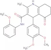 4-(3,4-Dimethoxyphenyl)-N-(2-methoxyphenyl)-2-methyl-5-oxo-4,6,7,8-tetrahydro-1H-quinoline-3-carbo…