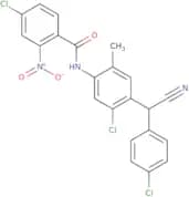 4-Chloro-N-[5-chloro-4-[(4-chlorophenyl)(cyano)methyl]-2-methylphenyl]-2-nitrobenzamide