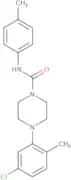 (4-(3-chloro-6-methylphenyl)piperazinyl)-N-(4-methylphenyl)formamide