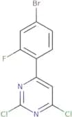 4-(4-Bromo-2-fluorophenyl)-2,6-dichloropyrimidine