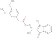 2-(3,4-dimethoxyphenyl)-N-(((1,3-dioxoindan-2-ylidene)ethyl)amino)ethanamide