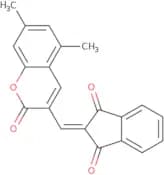 2-((5,7-dimethyl-2-oxo-2H-chromen-3-yl)methylene)indane-1,3-dione