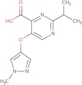 5-[(1-Methyl-1H-pyrazol-4-yl)oxy]-2-(propan-2-yl)pyrimidine-4-carboxylic acid