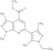 Methyl 6-(1-ethyl-3,5-dimethyl-1H-pyrazol-4-yl)-1,3-dimethyl-1H-pyrazolo[3,4-b]pyridine-4-carboxyl…