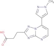 3-[7-(1-Methyl-1H-pyrazol-4-yl)-[1,2,4]triazolo[1,5-a]pyrimidin-2-yl]propanoic acid