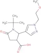 1-tert-Butyl-2-[1-(2-methoxyethyl)-1H-pyrazol-4-yl]-5-oxopyrrolidine-3-carboxylic acid