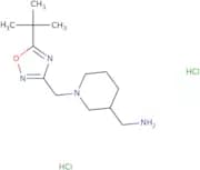 {1-[(5-tert-Butyl-1,2,4-oxadiazol-3-yl)methyl]piperidin-3-yl}methanamine dihydrochloride