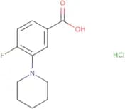 4-Fluoro-3-(piperidin-1-yl)benzoic acid hydrochloride