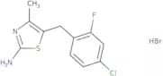 5-[(4-Chloro-2-fluorophenyl)methyl]-4-methyl-1,3-thiazol-2-amine hydrobromide