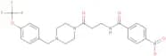 4-Nitro-N-[3-oxo-3-(4-{[4-(trifluoromethoxy)phenyl]methyl}piperazin-1-yl)propyl]benzamide