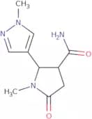 1-Methyl-2-(1-methyl-1H-pyrazol-4-yl)-5-oxopyrrolidine-3-carboxamide