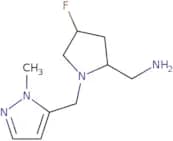 [(2S,4S)-4-Fluoro-1-[(1-methyl-1H-pyrazol-5-yl)methyl]pyrrolidin-2-yl]methanamine