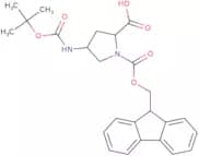 (2R,4S)-4-{[(tert-butoxy)carbonyl]amino}-1-{[(9H-fluoren-9-yl)methoxy]carbonyl}pyrrolidine-2-carbo…