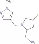 [4-Fluoro-1-[(1-methyl-1H-pyrazol-4-yl)methyl]pyrrolidin-2-yl]methanamine