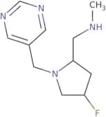 {[(2S,4S)-4-Fluoro-1-(pyrimidin-5-ylmethyl)pyrrolidin-2-yl]methyl}(methyl)amine