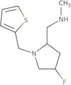 {[(2S,4S)-4-Fluoro-1-(thiophen-2-ylmethyl)pyrrolidin-2-yl]methyl}(methyl)amine