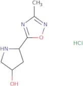 (3S,5R)-5-(3-Methyl-1,2,4-oxadiazol-5-yl)pyrrolidin-3-ol hydrochloride