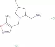 [(2S,4S)-4-Fluoro-1-[(5-methyl-1,2-oxazol-4-yl)methyl]pyrrolidin-2-yl]methanamine dihydrochloride