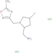 [(2S,4S)-4-Fluoro-1-[(5-methyl-1,2,4-oxadiazol-3-yl)methyl]pyrrolidin-2-yl]methanamine dihydrochlo…
