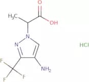 2-[4-Amino-3-(trifluoromethyl)-1H-pyrazol-1-yl]propanoic acid hydrochloride