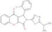 1-(2-Fluorophenyl)-2-[5-(propan-2-yl)-1,3,4-thiadiazol-2-yl]-1H,2H,3H,9H-chromeno[2,3-c]pyrrole-3,…