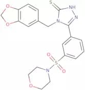 4-(1,3-Dioxaindan-5-ylmethyl)-5-[3-(morpholine-4-sulfonyl)phenyl]-4H-1,2,4-triazole-3-thiol
