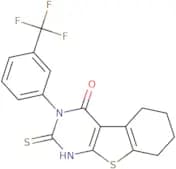 5-Sulfanyl-4-[3-(trifluoromethyl)phenyl]-8-thia-4,6-diazatricyclo[7.4.0.0,2,7]trideca-1(9),2(7),5-…