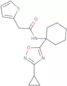 N-[1-(3-Cyclopropyl-1,2,4-oxadiazol-5-yl)cyclohexyl]-2-(2-thienyl)acetamide
