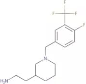 2-(1-{[4-Fluoro-3-(trifluoromethyl)phenyl]methyl}piperidin-3-yl)ethan-1-amine