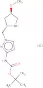 tert-Butyl N-(1-{[(2S,4R)-4-methoxypyrrolidin-2-yl]methyl}-1H-pyrazol-3-yl)carbamate hydrochloride