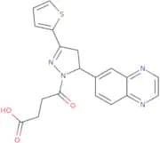 4-Oxo-4-[5-(quinoxalin-6-yl)-3-(thiophen-2-yl)-4,5-dihydro-1H-pyrazol-1-yl]butanoic acid