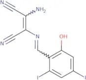 2-amino-1-(1-aza-2-(2-hydroxy-4,6-diiodophenyl)vinyl)ethene-1,2-dicarbonitrile