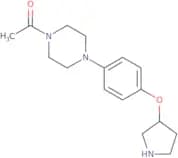 1-{4-[4-(3-Pyrrolidinyloxy)phenyl]-1-piperazinyl}-1-ethanone