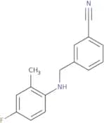 3-{[(4-Fluoro-2-methylphenyl)amino]methyl}benzonitrile