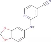 2-[(1,3-Dioxaindan-5-yl)amino]pyridine-4-carbonitrile