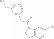 1-(6-Amino-2,3-dihydro-1H-indol-1-yl)-2-(3-methoxyphenyl)ethan-1-one