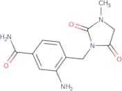 3-Amino-4-[(3-methyl-2,5-dioxoimidazolidin-1-yl)methyl]benzamide