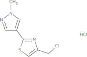 4-(Chloromethyl)-2-(1-methyl-1H-pyrazol-4-yl)-1,3-thiazole hydrochloride