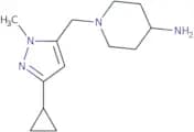 1-[(3-Cyclopropyl-1-methyl-1H-pyrazol-5-yl)methyl]piperidin-4-amine