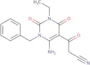 3-(6-Amino-1-benzyl-3-ethyl-2,4-dioxo-1,2,3,4-tetrahydropyrimidin-5-yl)-3-oxopropanenitrile