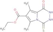 Ethyl 6,8-dimethyl-1-oxo-4-sulfanyl-1H,2H-pyrrolo[1,2-d][1,2,4]triazine-7-carboxylate