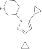 3-(3,5-Dicyclopropyl-1H-pyrazol-1-yl)piperidine