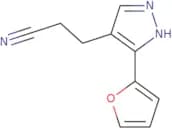 3-(3-(Furan-2-yl)-1H-pyrazol-4-yl)propanenitrile