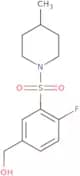 {4-Fluoro-3-[(4-methylpiperidin-1-yl)sulfonyl]phenyl}methanol