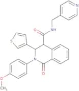 (2-(4-methoxyphenyl)-1-oxo-3-(3-thienyl)(4-2,3,4-trihydroisoquinolyl))-N-(4-pyridylmethyl)formamide