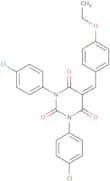 1,3-bis(4-chlorophenyl)-5-((4-ethoxyphenyl)methylene)-1,3-diazaperhydroine-2,4,6-trione